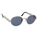 CHANEL Sunglasses Metal Silver CC Auth 196693V-1