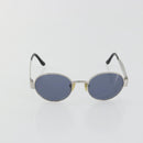 CHANEL Sunglasses Metal Silver CC Auth 196693V-13