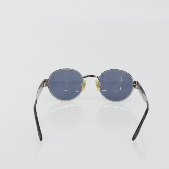 CHANEL Sunglasses Metal Silver CC Auth 196693V