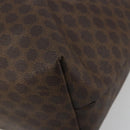 CELINE Macadam Canvas Shoulder Bag PVC Leather Brown Gold Auth 196695A-10