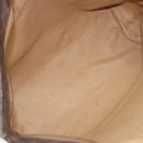CELINE Macadam Canvas Shoulder Bag PVC Leather Brown Gold Auth 196695A-18