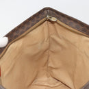 CELINE Macadam Canvas Shoulder Bag PVC Leather Brown Gold Auth 196695A-19