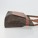 CELINE Macadam Canvas Shoulder Bag PVC Leather Brown Gold Auth 196695A-4