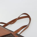 CELINE Macadam Canvas Shoulder Bag PVC Leather Brown Gold Auth 196695A-8