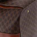 CELINE Macadam Canvas Shoulder Bag PVC Leather Brown Gold Auth 196696A-9