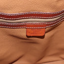 CELINE Macadam Canvas Shoulder Bag PVC Leather Brown Gold Auth 196696A-19