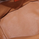 CELINE Macadam Canvas Shoulder Bag PVC Leather Brown Gold Auth 196696A-11