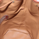 CELINE Macadam Canvas Shoulder Bag PVC Leather Brown Gold Auth 196696A-20