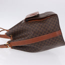 CELINE Macadam Canvas Shoulder Bag PVC Leather Brown Gold Auth 196696A-4