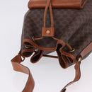 CELINE Macadam Canvas Shoulder Bag PVC Leather Brown Gold Auth 196696A-6