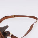 CELINE Macadam Canvas Shoulder Bag PVC Leather Brown Gold Auth 196696A-8
