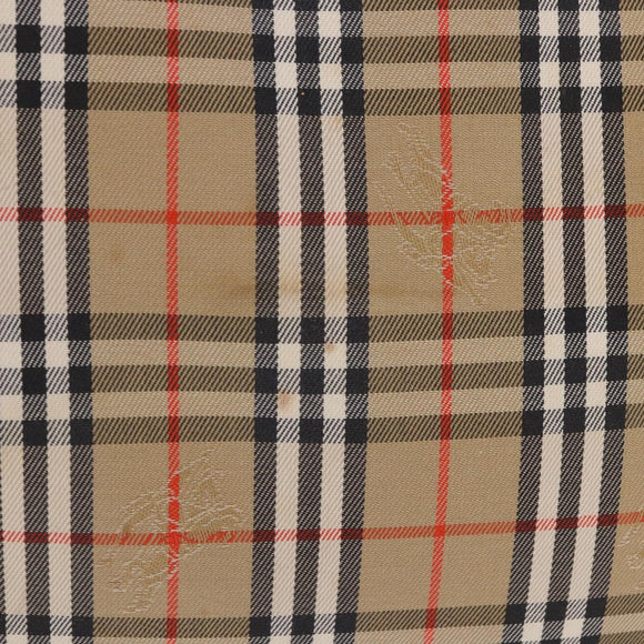 BURBERRY Nova Check Tote Bag Canvas Beige Auth 196697