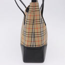 BURBERRY Nova Check Tote Bag Canvas Beige Auth 196697-5