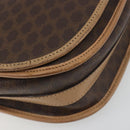 CELINE Macadam Canvas Shoulder Bag PVC Leather Brown Gold Auth 196698-15
