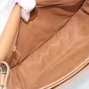 CELINE Macadam Canvas Shoulder Bag PVC Leather Brown Gold Auth 196698-10