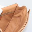 CELINE Macadam Canvas Shoulder Bag PVC Leather Brown Gold Auth 196698-20