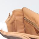 CELINE Macadam Canvas Shoulder Bag PVC Leather Brown Gold Auth 196698-21