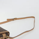 CELINE Macadam Canvas Shoulder Bag PVC Leather Brown Gold Auth 196698-8