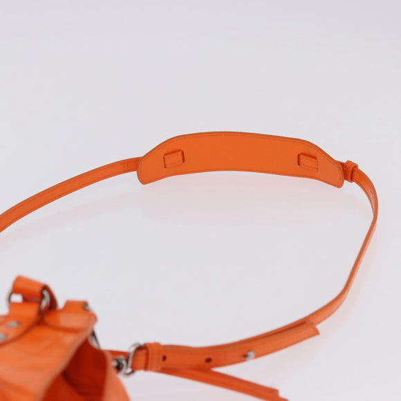 BALENCIAGA Neo Classic City Mini Bag Leather 2way Orange 638524 Auth 196699M