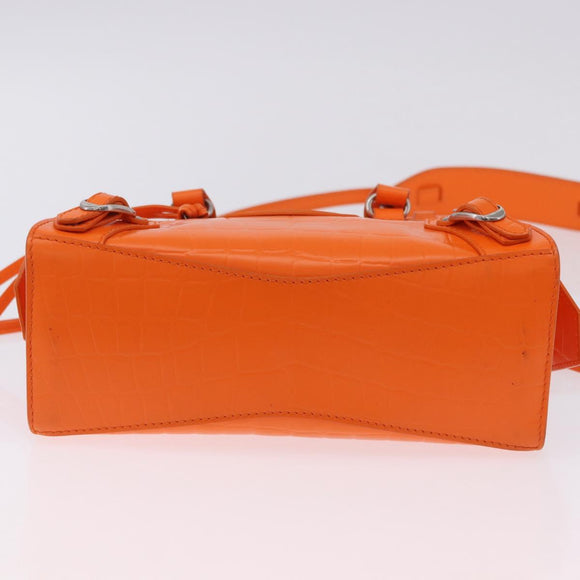 BALENCIAGA Neo Classic City Mini Bag Leather 2way Orange 638524 Auth 196699M