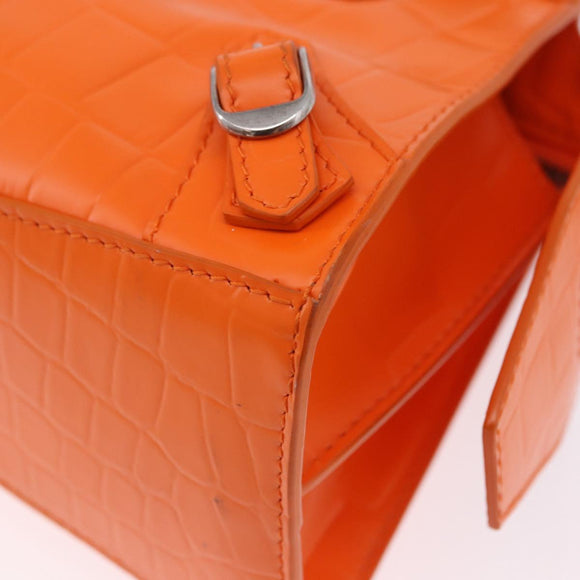 BALENCIAGA Neo Classic City Mini Bag Leather 2way Orange 638524 Auth 196699M