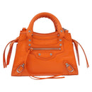 BALENCIAGA Neo Classic City Mini Bag Leather 2way Orange 638524 Auth 196699M-2