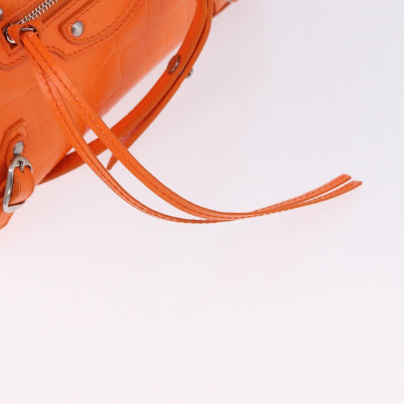BALENCIAGA Neo Classic City Mini Bag Leather 2way Orange 638524 Auth 196699M