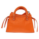 BALENCIAGA Neo Classic City Mini Bag Leather 2way Orange 638524 Auth 196699M-3
