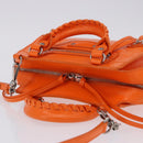 BALENCIAGA Neo Classic City Mini Bag Leather 2way Orange 638524 Auth 196699M-6