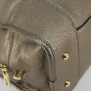 LOEWE Amazon 34 Hand Bag Leather Gold Auth 196701V-11