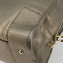 LOEWE Amazon 34 Hand Bag Leather Gold Auth 196701V-12
