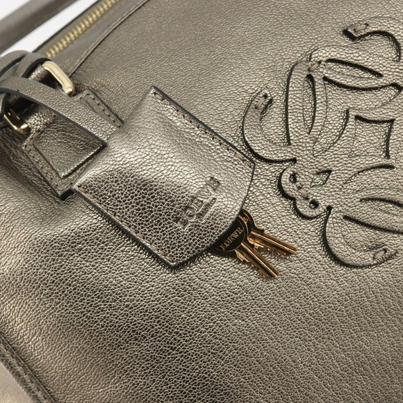 LOEWE Amazon 34 Hand Bag Leather Gold Auth 196701V