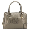 LOEWE Amazon 34 Hand Bag Leather Gold Auth 196701V-2