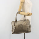 LOEWE Amazon 34 Hand Bag Leather Gold Auth 196701V-25