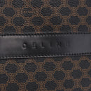 CELINE Macadam Canvas Hand Bag PVC Leather Black Gold Auth 196702-14