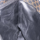 CELINE Macadam Canvas Hand Bag PVC Leather Black Gold Auth 196702-18