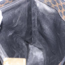 CELINE Macadam Canvas Hand Bag PVC Leather Black Gold Auth 196702-21