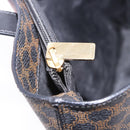 CELINE Macadam Canvas Hand Bag PVC Leather Black Gold Auth 196702-22