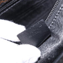CELINE Macadam Canvas Hand Bag PVC Leather Black Gold Auth 196702-24