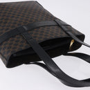 CELINE Macadam Canvas Hand Bag PVC Leather Black Gold Auth 196702-6