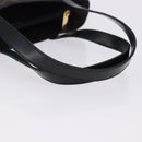 CELINE Macadam Canvas Hand Bag PVC Leather Black Gold Auth 196702-7