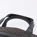 CELINE Macadam Canvas Hand Bag PVC Leather Black Gold Auth 196702-8