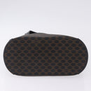 CELINE Macadam Canvas Hand Bag PVC Leather Black Gold Auth 196702-9
