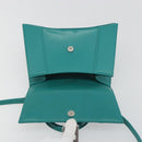 BALENCIAGA Hour Glass Small Bag Leather 2way Green Silver 593546 Auth 196703M-22