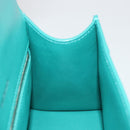 BALENCIAGA Hour Glass Small Bag Leather 2way Green Silver 593546 Auth 196703M-24