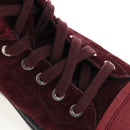 CHANEL High Cut Sneakers Suede Bordeaux CC Auth 196705M-10
