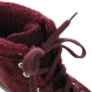 CHANEL High Cut Sneakers Suede Bordeaux CC Auth 196705M-11
