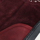 CHANEL High Cut Sneakers Suede Bordeaux CC Auth 196705M-12