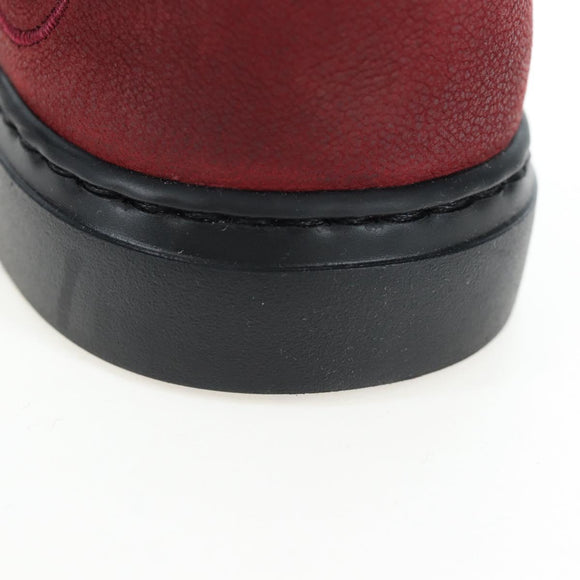CHANEL High Cut Sneakers Suede Bordeaux CC Auth 196705M