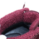 CHANEL High Cut Sneakers Suede Bordeaux CC Auth 196705M-17